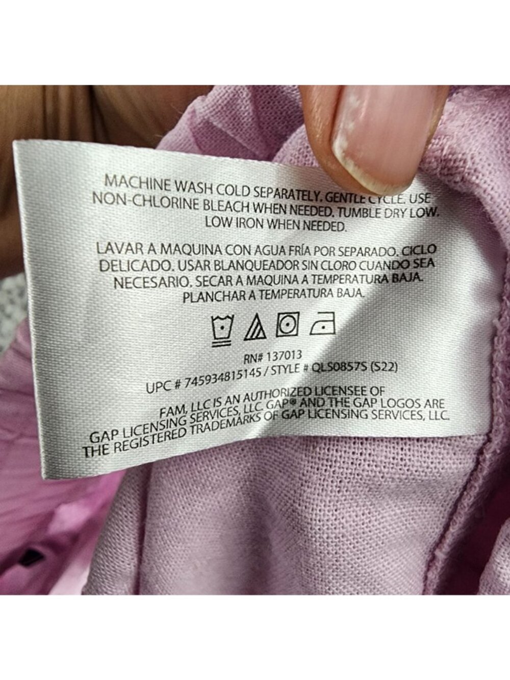 Gap Shorts Womens XXL Pink Linen Blend High Rise Drawstring - Picture 9 of 11